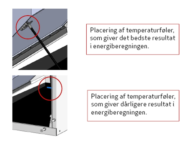 Følerplacering på vekslere