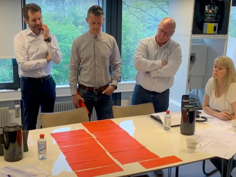 Ledelsen fra Genvex arbejder med Supply Chain Resilience-projektet.